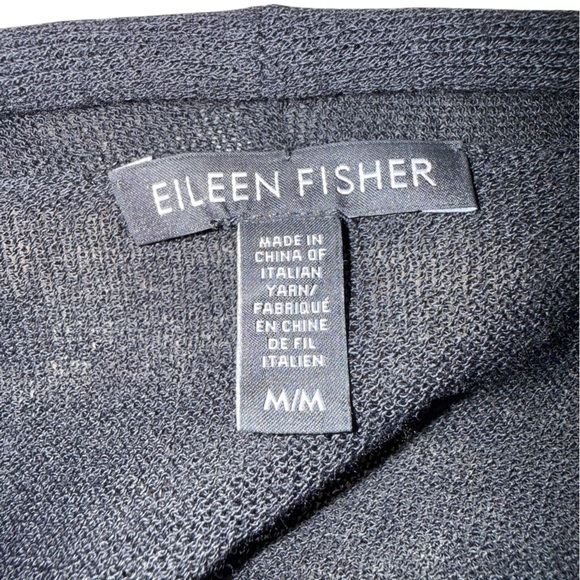 Eileen Fisher 100% Wool Long Open Cardigan- Size Medium - Picture 4 of 6